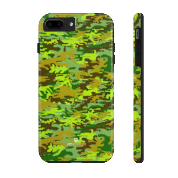 Cool Green Camo iPhone Case, Case Mate Tough Samsung Galaxy Phone Cases-Phone Case-Printify-iPhone 7 Plus, iPhone 8 Plus Tough-Heidi Kimura Art LLC