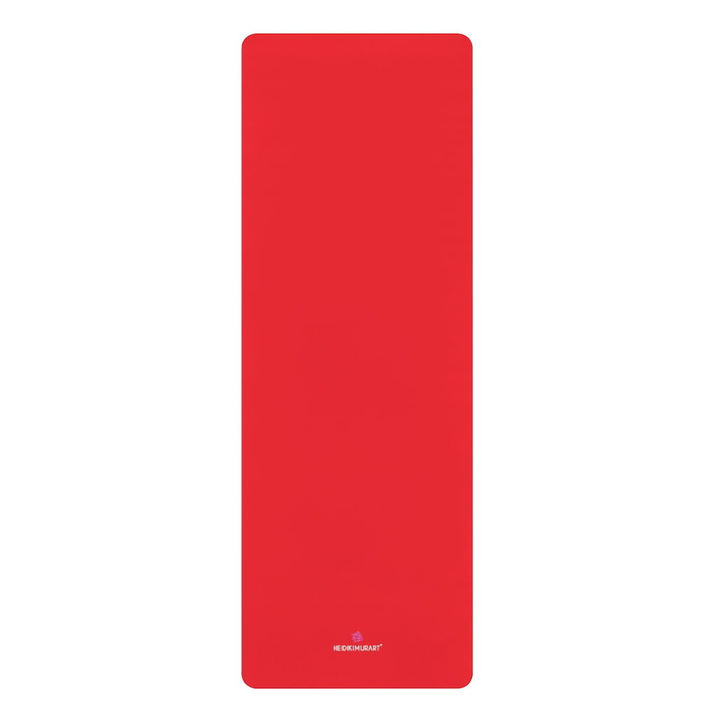 Red Rubber Yoga Mat - Printed in USA (Size: 24” x 68”)