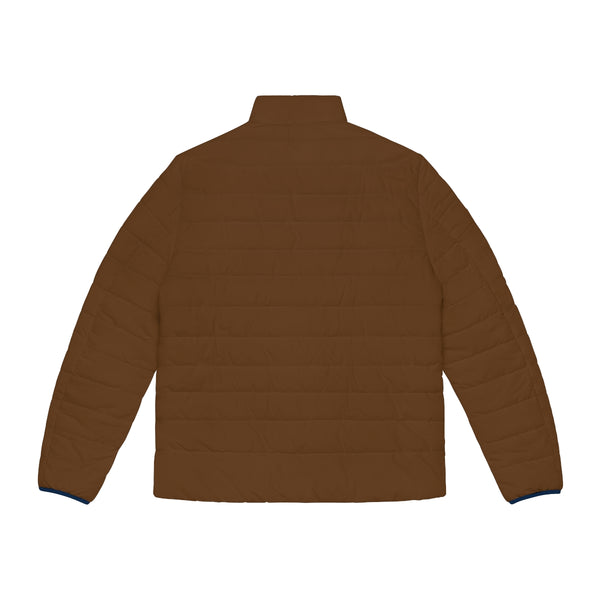 Earth Brown Color Men's Jacket, Best Men's Puffer Jacket