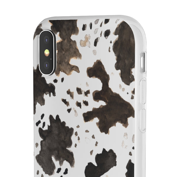 Cow Print Slim Flexible Wireless Charging Friendly iPhone Samsung Flexi Phone Cases-Phone Case-Heidi Kimura Art LLC