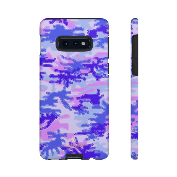 Pastel Purple Camouflage Phone Case, Army Military Print Tough Designer Phone Case -Made in USA-Phone Case-Printify-Samsung Galaxy S10E-Matte-Heidi Kimura Art LLC