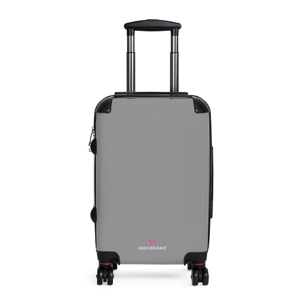 Gray Solid Color Designer Suitcases, Modern Simple Minimalist Designer Suitcase Luggage (Small, Medium, Large)