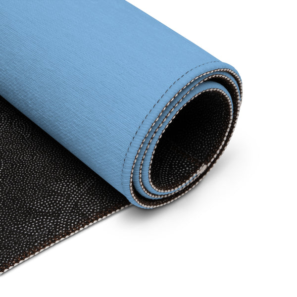 Light Blue Color Dornier Rug, Solid Color Blue Modern Basics Essential Premium Best Designer Durable Woven Skid-Resistant Premium Polyester Indoor Carpet Area Rug - Printed in USA (Size: 20"x32"(1'-8"x2'-8"), 35"×63"(2'-11"x5'-3"), 63"×84"(5'-3"x7'-0"))