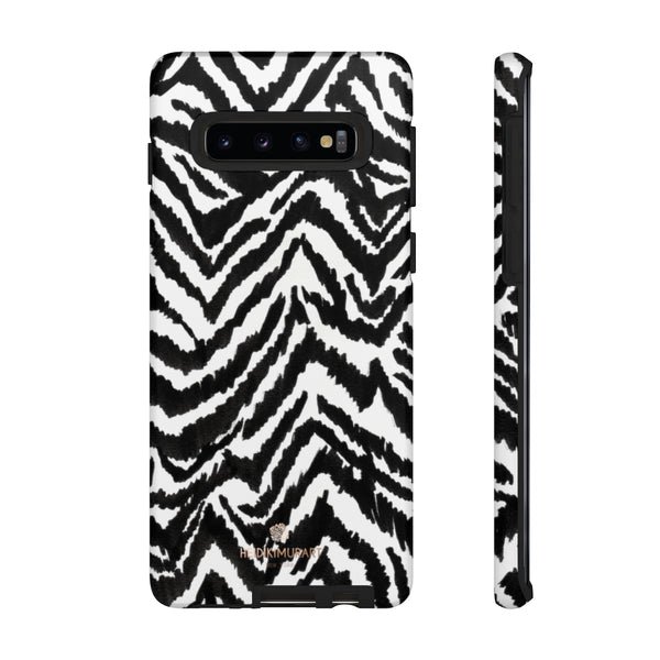White Tiger Stripe Phone Case, Animal Print Best Tough Designer Phone Case -Made in USA-Phone Case-Printify-Samsung Galaxy S10-Matte-Heidi Kimura Art LLC