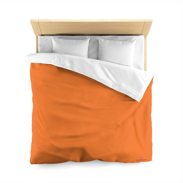 Light Orange Color Duvet Cover,  Solid Color Best Microfiber Duvet Cover