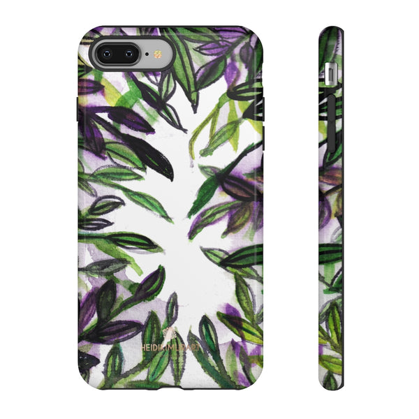 Tropical Leave Print Tough Cases, Designer Phone Case-Made in USA-Phone Case-Printify-iPhone 8 Plus-Glossy-Heidi Kimura Art LLC