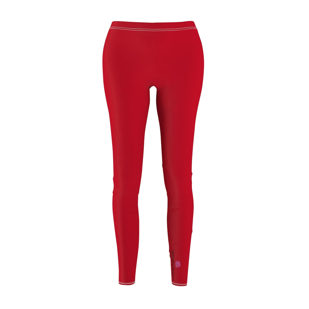 Red Color Casual Leggings