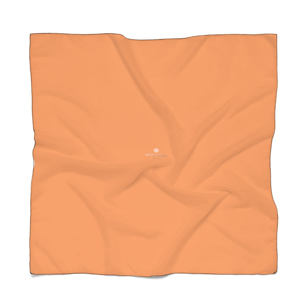 Orange Poly Scarf, Solid Color Lightweight Unisex Fashion Accessories- Made in USA-Accessories-Printify-Poly Voile-50 x 50 in-Heidi Kimura Art LLC