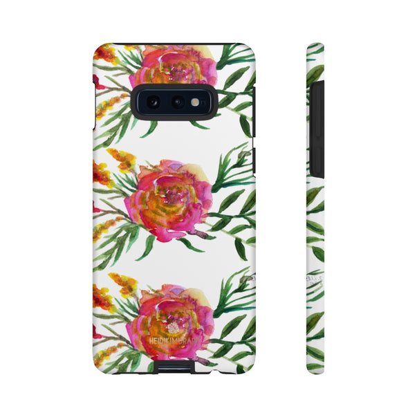 Pink Rose Floral Phone Case, Flower Print Tough Designer Phone Case -Made in USA-Phone Case-Printify-Samsung Galaxy S10E-Matte-Heidi Kimura Art LLC