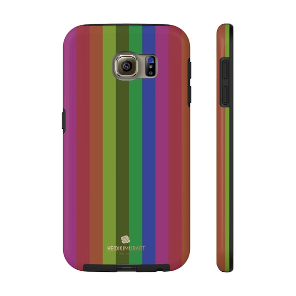 Faded Rainbow Stripe iPhone Case, Case Mate Tough Samsung Galaxy Phone Cases-Phone Case-Printify-Samsung Galaxy S6 Tough-Heidi Kimura Art LLC