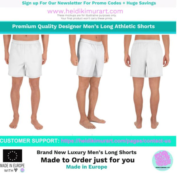Purple Tiger Striped Men's Shorts, Best Premium Quality Men's Athletic Long Shorts For Men