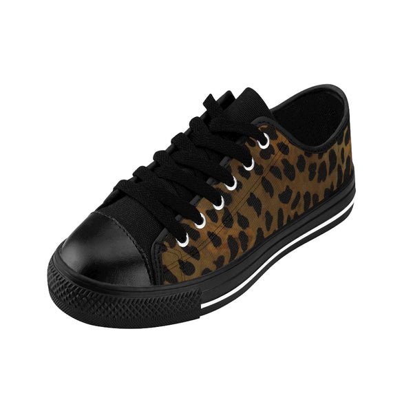 Brown Cheetah Print Women's Sneakers, Animal Print Best Tennis Casual Shoes For Women (US Size: 6-12)