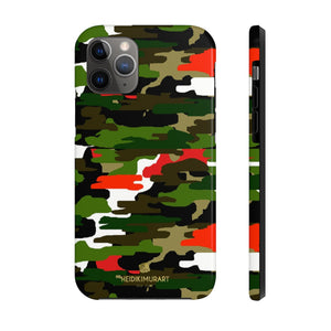 Red Green Camo iPhone Case, Classic Army Camouflage Case Mate Tough Phone Cases-Phone Case-Printify-iPhone 11 Pro-Heidi Kimura Art LLC Red Green Camo iPhone Case, Classic Army Military Camouflage Print Phone Case, Designer Case Mate Tough Phone Cases For iPhones or Samsung Galaxy Devices -Made in USA
