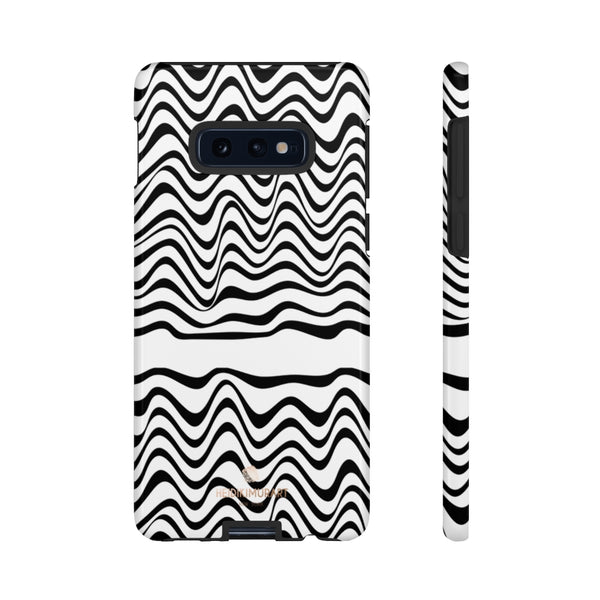 Wavy Black White Tough Cases-Phone Case-Printify-Samsung Galaxy S10E-Glossy-Heidi Kimura Art LLC