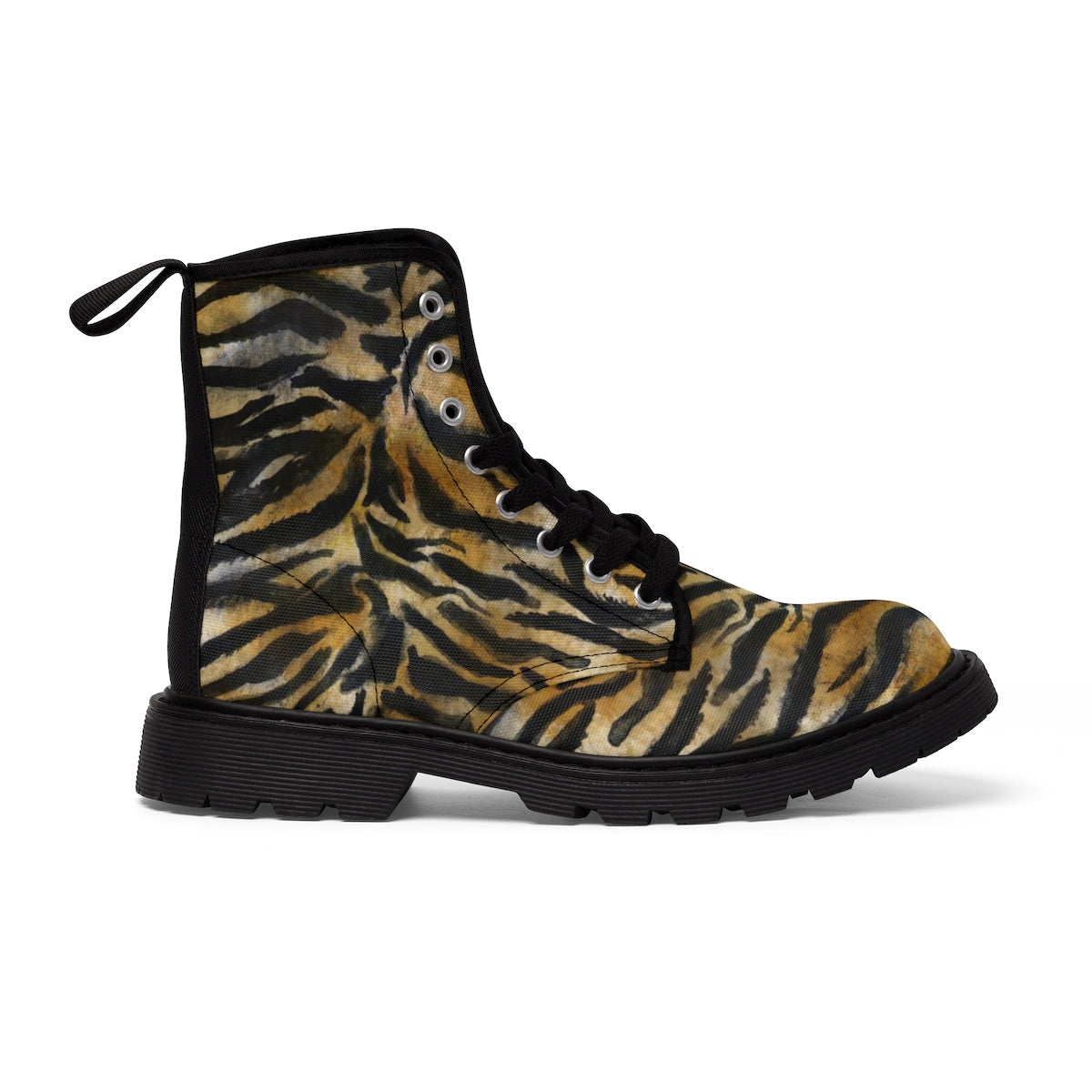 Chinese Tiger Pattern Print Men Women Leather Boots main image 1