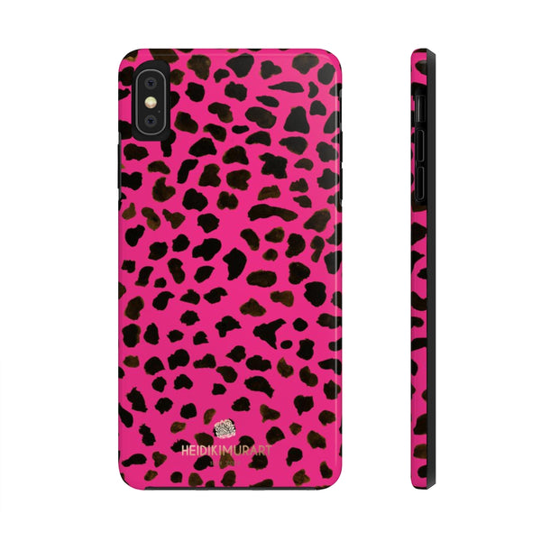Hot Pink Cheetah Animal Print Phone Case, Case Mate Tough Phone Cases-Made in USA - Heidikimurart Limited 