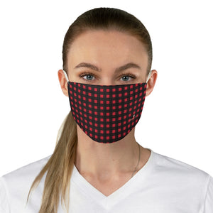 Buffalo Red Plaid Face Mask, Scottish Print Adult Modern Fabric Face Mask-Made in USA-Accessories-Printify-One size-Heidi Kimura Art LLC Buffalo Red Plaid Face Mask, Scottish Print Fashion Face Mask For Men/ Women, Designer Premium Quality Modern Polyester Fashion 7.25" x 4.63" Fabric Non-Medical Reusable Washable Chic One-Size Face Mask With 2 Layers For Adults With Elastic Loops-Made in USA
