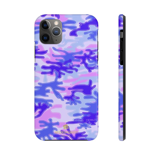 Purple Pink Camo Print iPhone Case, Army Camoflage Case Mate Tough Phone Cases-Phone Case-Printify-iPhone 11 Pro Max-Heidi Kimura Art LLC
