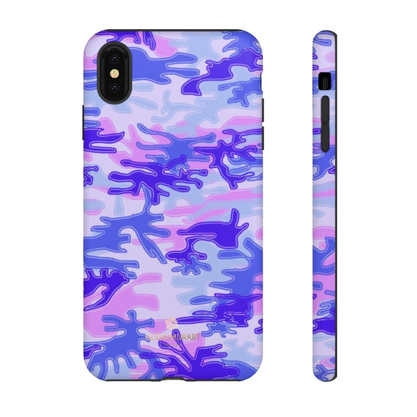 Pastel Purple Camouflage Phone Case, Army Military Print Tough Designer Phone Case -Made in USA-Phone Case-Printify-iPhone XS MAX-Matte-Heidi Kimura Art LLC