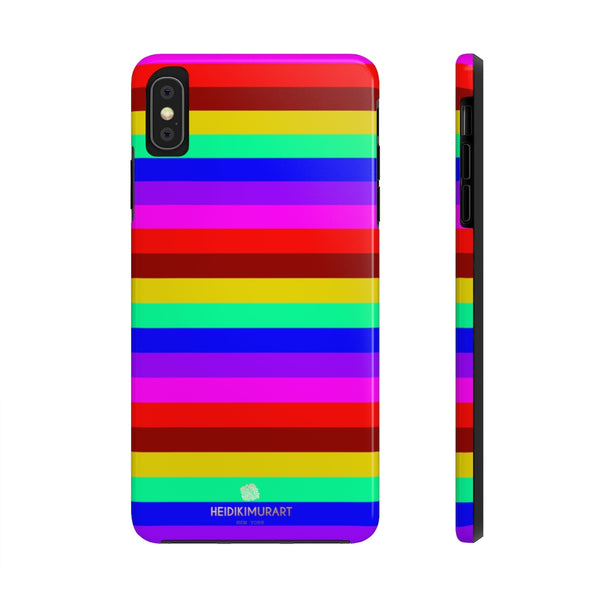 Gay Pride Colourful iPhone Case, Case Mate Tough Samsung Galaxy Phone Cases-Phone Case-Printify-iPhone XS MAX-Heidi Kimura Art LLC