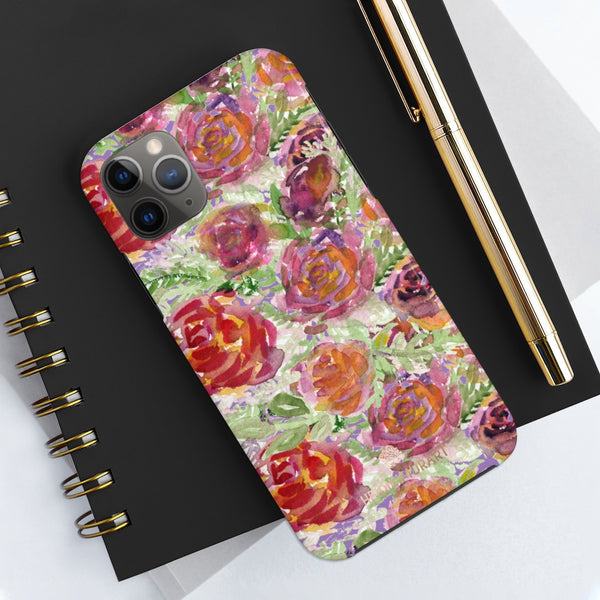 Pastel Purple Garden Rose Floral Print Phone Case, Flower Case Mate Tough Phone Cases-Made in USA - Heidikimurart Limited 