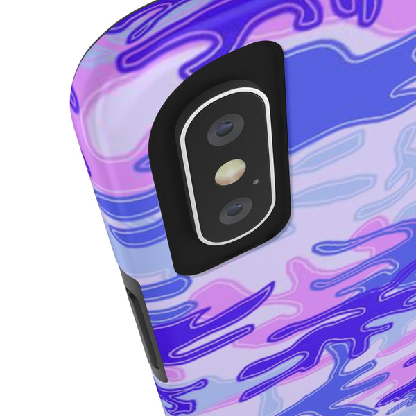 Purple Pink Camo Print iPhone Case, Army Camoflage Case Mate Tough Phone Cases-Phone Case-Printify-Heidi Kimura Art LLC