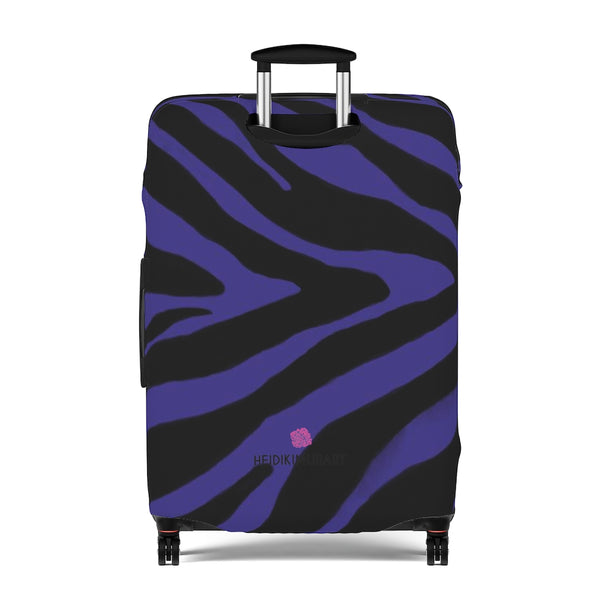 Dark Purple Zebra Luggage Cover