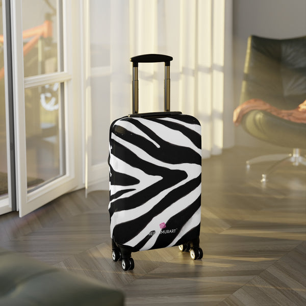 Black Zebra Print Luggage Cover