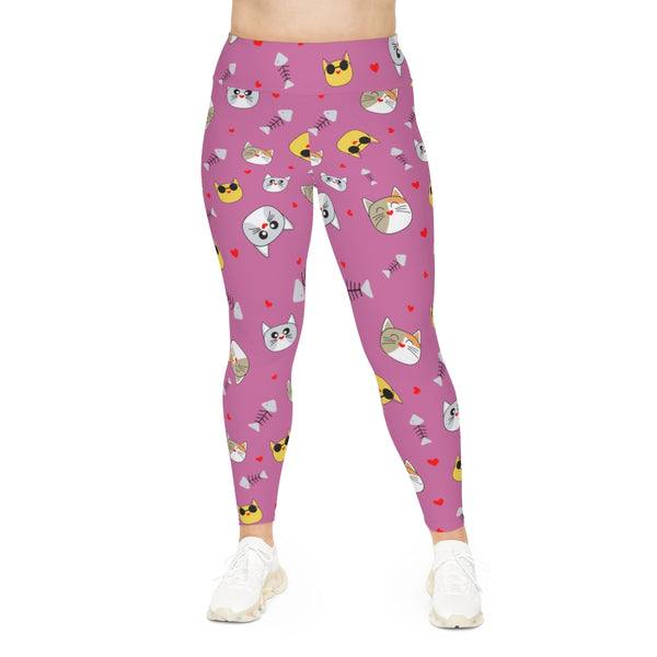 Pink Cat Lover's Tights, Best Women's Plus Size Leggings