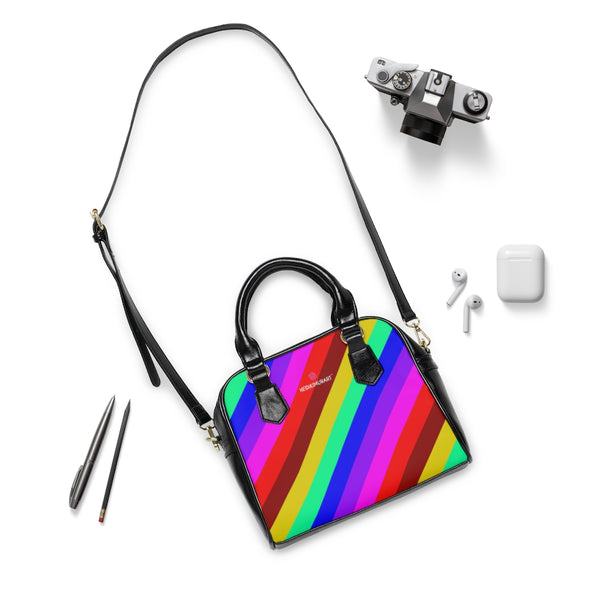 Rainbow Stripes Shoulder Handbag