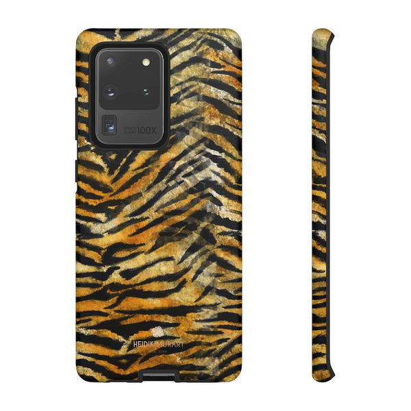 Orange Tiger Striped Phone Case, Animal Print Tough Cases, Designer Phone Case-Made in USA-Phone Case-Printify-Samsung Galaxy S20 Ultra-Matte-Heidi Kimura Art LLC