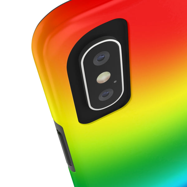Rainbow Gay Pride iPhone Case, Ombre Desisgner Case Mate Tough Phone Cases-Phone Case-Printify-Heidi Kimura Art LLC