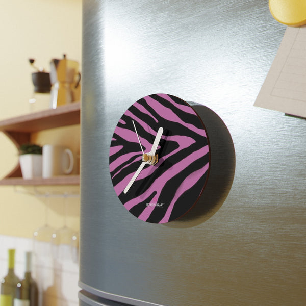 Pink Zebra Print Fun Wall Clocks