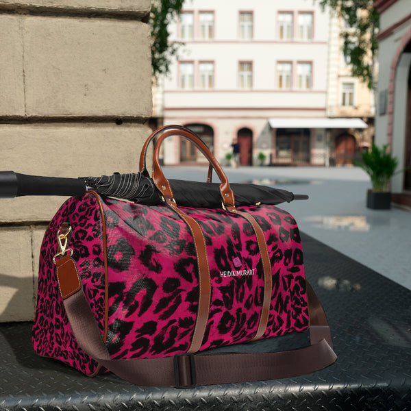 Pink Leopard Waterproof Travel Bag