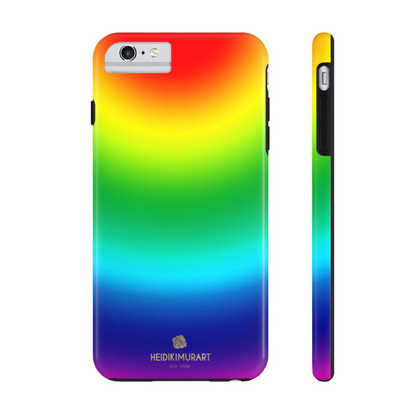 Rainbow Ombre Print Phone Case, Gay Pride Case Mate Tough Phone Cases-Made in USA - Heidikimurart Limited 