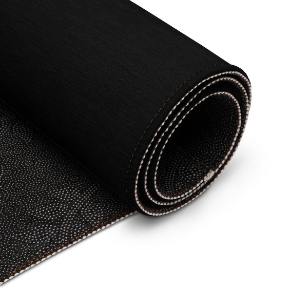 Black Color Dornier Rug, Solid Black Color Modern Basics Essential Premium Beige Brown Best Designer Durable Woven Skid-Resistant Premium Polyester Indoor Carpet Area Rug - Printed in USA (Size: 20"x32"(1'-8"x2'-8"), 35"×63"(2'-11"x5'-3"), 63"×84"(5'-3"x7'-0"))