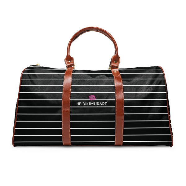Striped Print Waterproof Travel Bag
