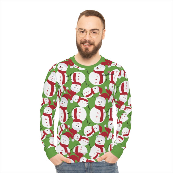 Christmas Snowman Green Lightweight Sweatshirt