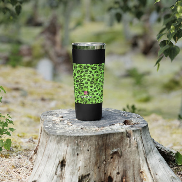 Green Leopard Print Tumbler, Copper Vacuum Insulated Tumbler, 22oz