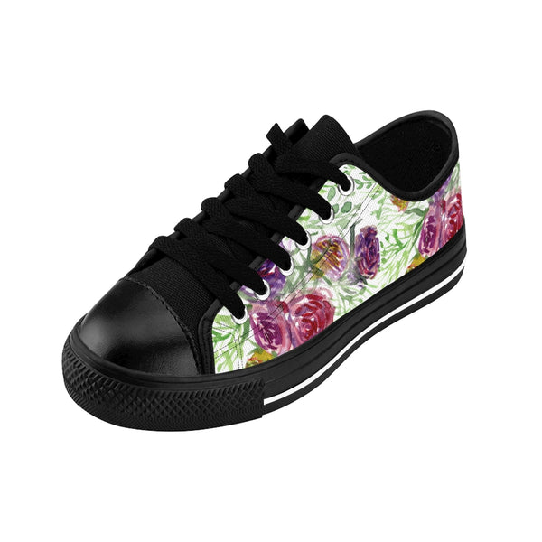 Flower Rose Printed Women's Sneakers