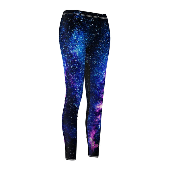 Blue Galaxy Print Casual Leggings