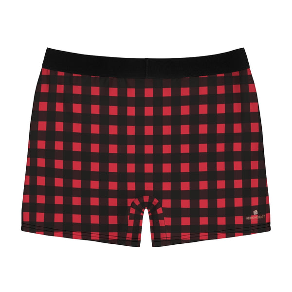 Buffalo Plaid Men's Boxer Briefs, Plaid Print Sexy Underwear For Men-All Over Prints-Printify-Heidi Kimura Art LLC Buffalo Plaid Men's Boxer Briefs, Flannel Plaid Print Sexy Best Classic Printed Best Underwear For Men Sexy Hot Men's Boxer Briefs Hipster Lightweight 2-sided Soft Fleece Lined Fit Underwear - (US Size: XS-3XL)