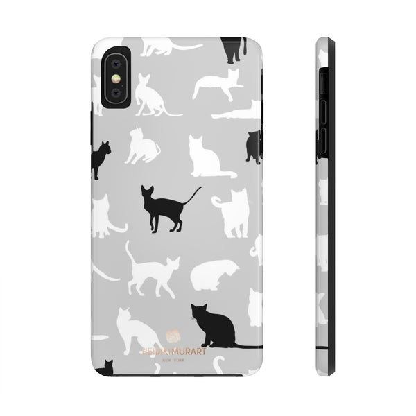 Black and White Cat Kitty Cute Case Mate Tough Phone Cases-Made in USA - Heidikimurart Limited 