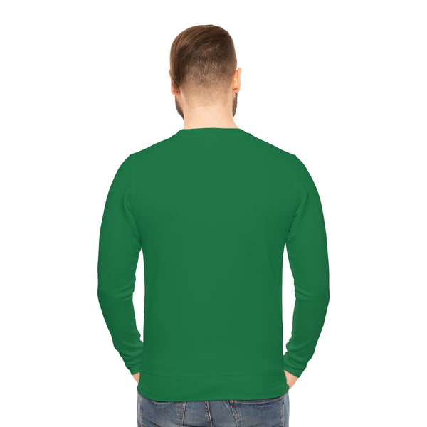 Dark Green Color Lightweight Men's Sweatshirt, Solid Color Men's Shirt