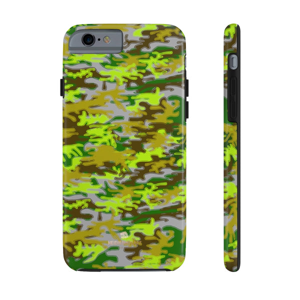Gray Green Camo iPhone Case, Case Mate Tough Samsung Galaxy Phone Cases-Phone Case-Printify-iPhone 6/6s Tough-Heidi Kimura Art LLC