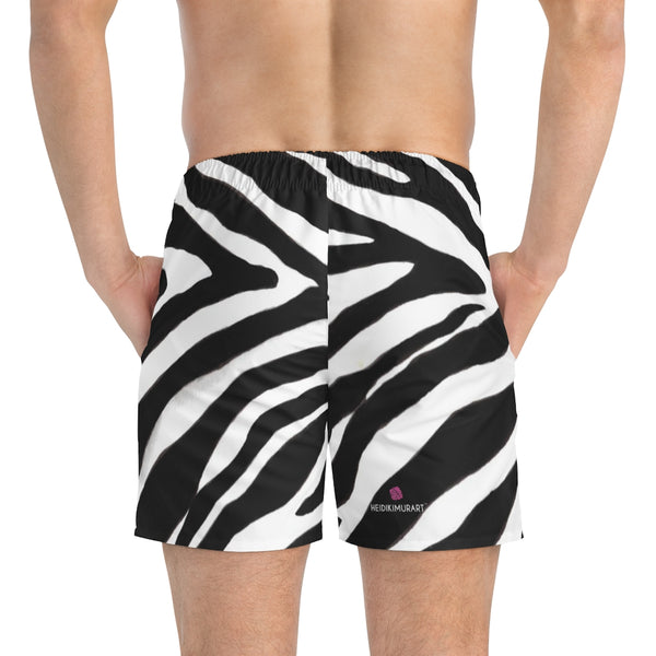 Black Zebra Men's Swim Trunks