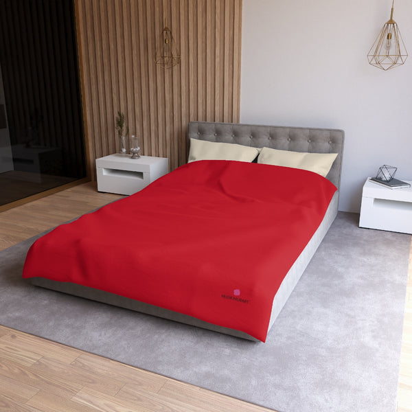 Wine Red Color Duvet Cover,  Solid Color Best Microfiber Duvet Cover