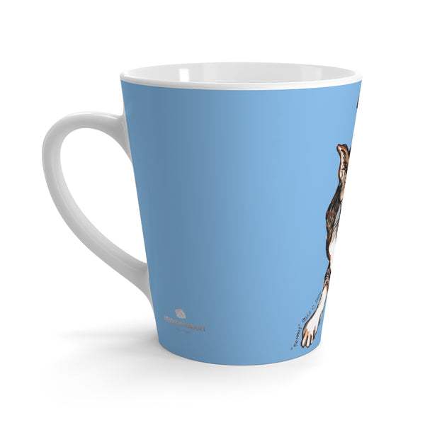 Pastel Blue Cat Mug, Cute Cat 12 oz Latte Mug, Peanut Meow Cat Best White Ceramic Coffee Cup, Ceramic Latte Mug, Microwave-Safe, Dishwasher-Safe Tea Coffee Cup -Printed in USA, Cat Coffee Mug, Best Cat Mugs, Great Gifts For Cat Lovers