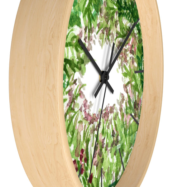 Purple French Lavender Floral Print 10 inch Diameter Wall Clock - Made in USA-Wall Clock-Heidi Kimura Art LLC