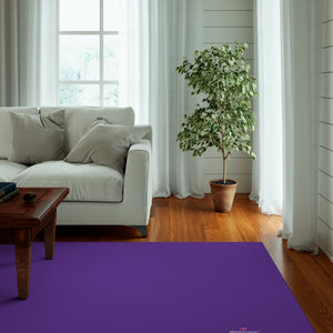 Dark Purple Color Dornier Rug, Solid Color Modern Basics Essential Premium Best Designer Durable Woven Skid-Resistant Premium Polyester Indoor Carpet Area Rug - Printed in USA (Size: 20"x32"(1'-8"x2'-8"), 35"×63"(2'-11"x5'-3"), 63"×84"(5'-3"x7'-0"))